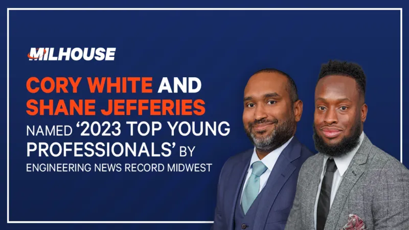 Cory White and Shane Jefferies Named ‘2023 Top Young Professionals’ by Engineering News Record Midwest